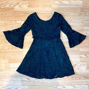 Amy Byer Dark Green Lace Dress Belt Not Included Size 7